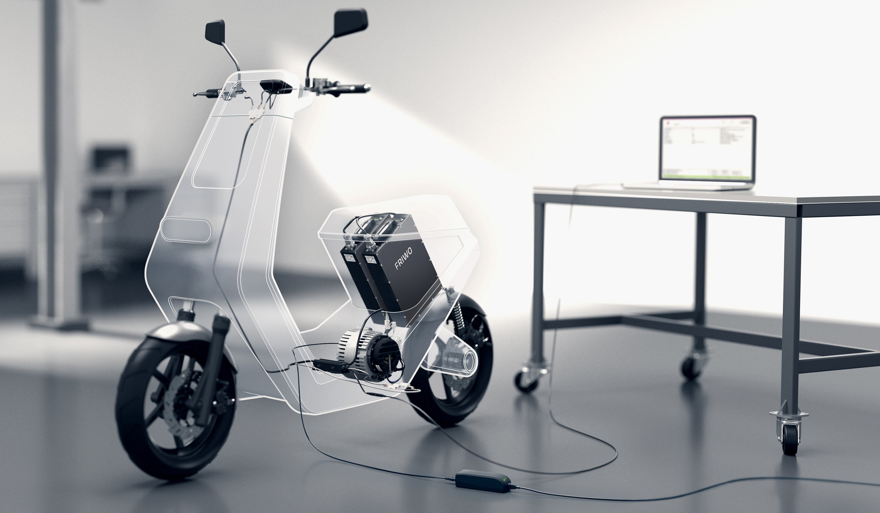 FRIWO E-Mobility Scooter with components